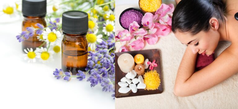 Banner de relajación y sueño con aceites esenciales en Jazlyn Perfumería